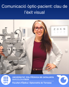 Montse Lucena en gabinete optométrico